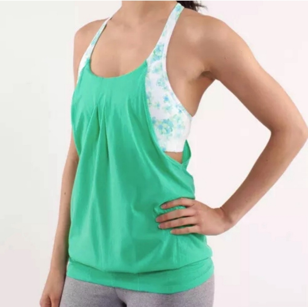 LULULEMON Practice Freely Yoga Tank Green FloralWhy we made this